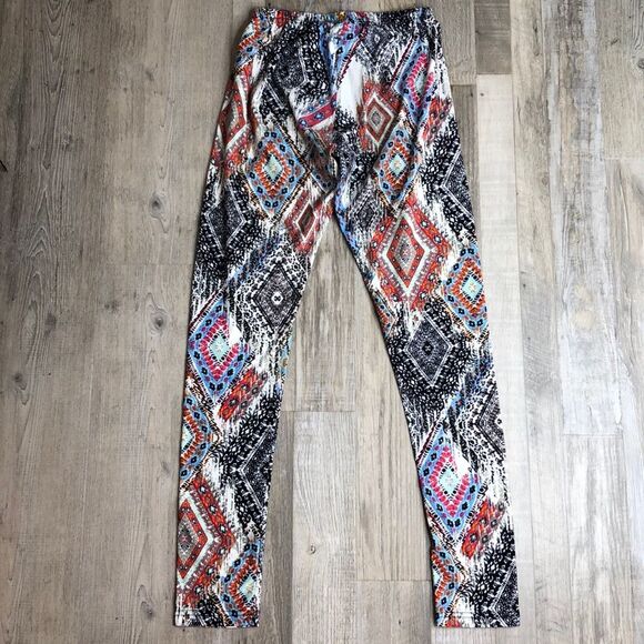 Hot Kiss NWOT Multi Printed Soft Leggings OS - Picture 4 of 15